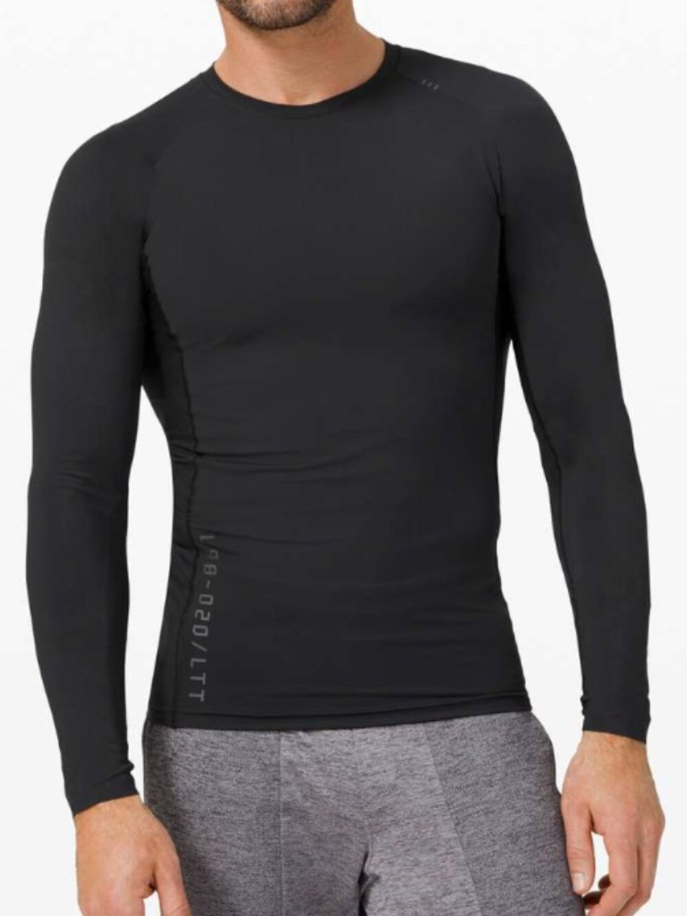 Lululemon Vital Drive Long Sleeve Men's XS Black Tight Fit Training Base Layer